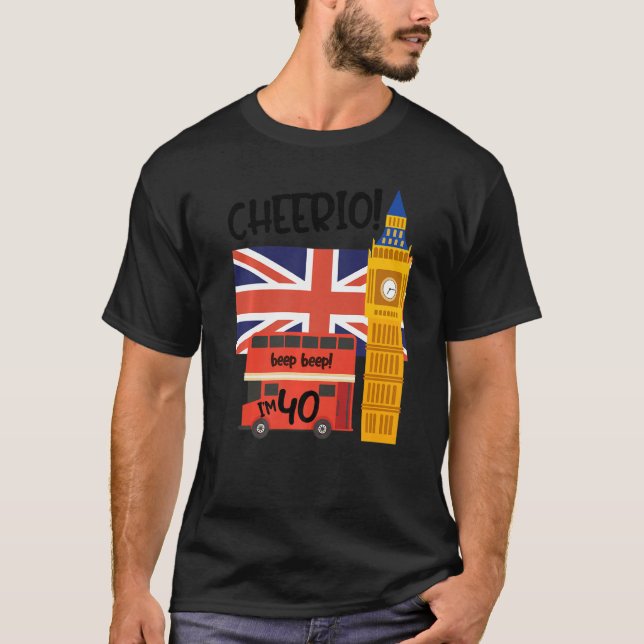 Camiseta Tengo 40 años, 40 años, Gran Bretaña, Fortiet temá (Anverso)