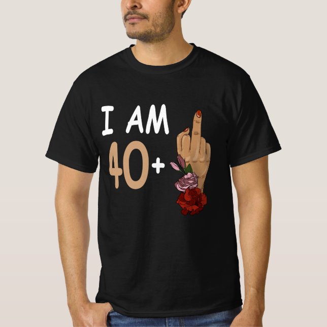 Camiseta Tengo 40 Más 1 Dedo Medio Por 41 Aniversario 41 Y (Anverso)