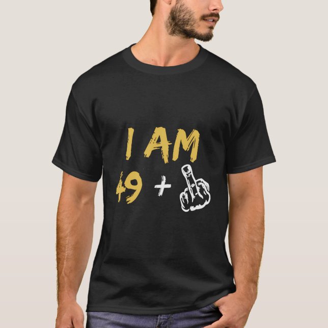 Camiseta Tengo 49 Chiste De Papá Gracioso Con La Mano Del D (Anverso)