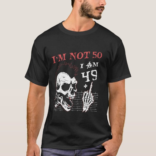 Camiseta Tengo 49 Más Dedo Medio 50 Cumpleaños Voltear (Anverso)