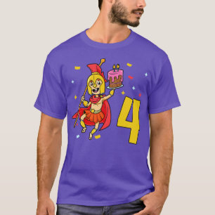 Camiseta Tengo 4 años con niños espartanos, 4 años