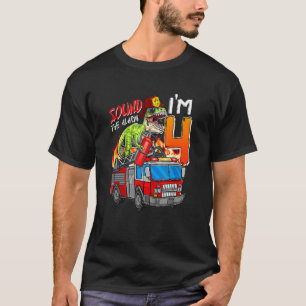 Camiseta Tengo 4 años de edad Sonido El Camión Alarma de Cu