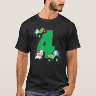 Camiseta Tengo 4 años, Tractor, 4 años, agricultor