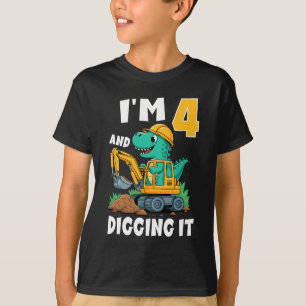 Camiseta Tengo 4 años y cavé el cuarto cumpleaños de Cute D
