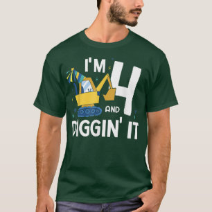 Camiseta Tengo 4 años y me encanta este camión excavadora 1