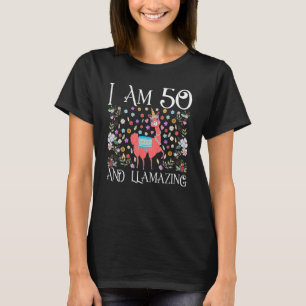 Camiseta Tengo 50 años y llamaré a llama feliz 50º B