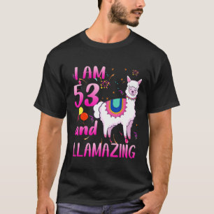 Camiseta Tengo 53 Años Y Llamo Llama Asombrosa Llama 53