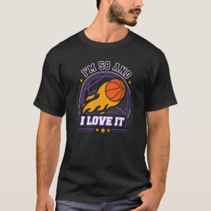 Camiseta Tengo 58 años y me encanta el baloncesto 58 cumple