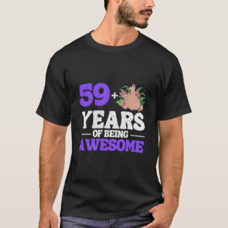 Camiseta Tengo 59 Más 1 Dedo Medio Por 60 Años