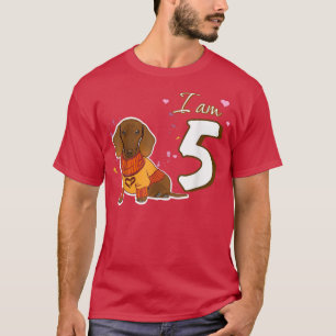 Camiseta Tengo 5 años Cute Dachshund Perro Fan Gift T-Shir