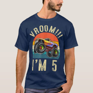 Camiseta Tengo 5 años de edad Vroom 5th Birthday Party Truc