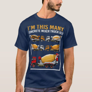 Camiseta Tengo 5 años Im This Many Concrete Mixer Truck 5B