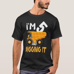 Camiseta Tengo 5 años y cavé la excavadora de la construcci