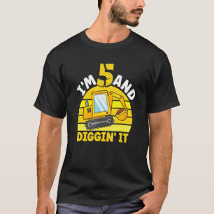 Camiseta Tengo 5 años y lo cavé el quinto cumpleaños de la