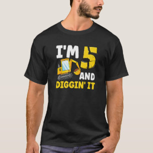 Camiseta Tengo 5 años y lo cavé el quinto cumpleaños de la