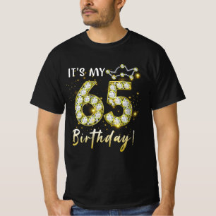 Camiseta Tengo 65 años y es mi cumpleaños 65 Diamón de cump