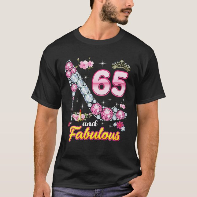 Camiseta Tengo 65 Años Y Soy Fabuloso Feliz Cumpleaños 65. (Anverso)