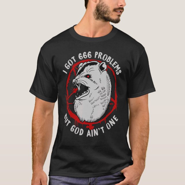 Camiseta Tengo 666 Problemas Pero Dios No. (Anverso)