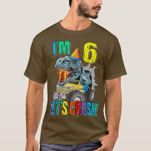 Camiseta Tengo 6 años, aplastemos el dinosaurio de los cami