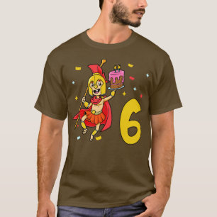 Camiseta Tengo 6 años con niños espartanos de 6 años