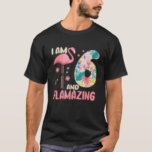Camiseta Tengo 6 Años Y Flamante Flamingo El Día De La Noch