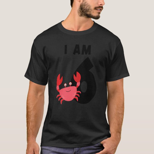 Camiseta Tengo 6 Crab Sexto Cumpleaños (Anverso)