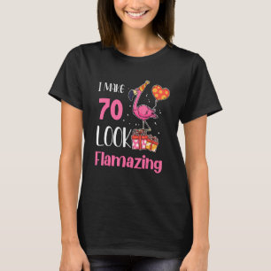 Camiseta Tengo 70 Años Flamante Flamingo 70