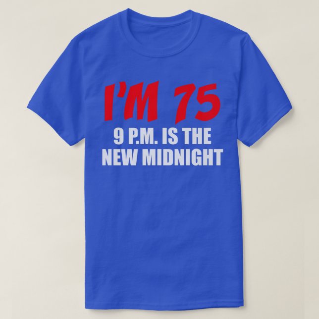Camiseta Tengo 75 9 p. m. (Diseño del anverso)