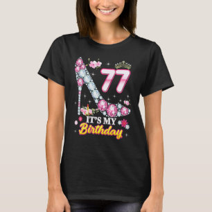 Camiseta Tengo 77 años y es mi 77 aniversario de Diamante R