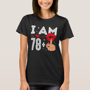 Camiseta Tengo 78 Más 1 Dedo Medio Cumpleaños 79 Adulto H