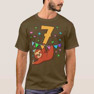 Camiseta Tengo 7 años con niños perezosos, 7 años