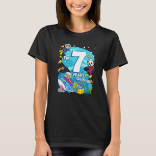 Camiseta Tengo 7 años de edad Scuba Diver Land Animals Bir
