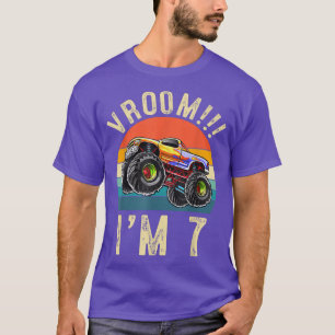 Camiseta Tengo 7 años de edad Vroom 7th Birthday Party Truc