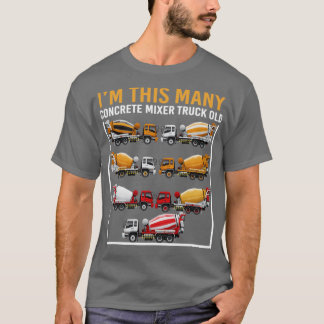 Camiseta Tengo 7 años Im This Many Concrete Mixer Truck 7B