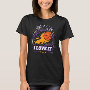 Camiseta Tengo 7 años y me encanta el baile de baloncesto 7