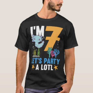Camiseta Tengo 7 días en el fiesta Axolotl lindo 7 cumpleañ