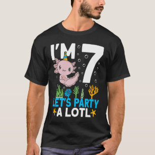 Camiseta Tengo 7 días en el fiesta Axolotl lindo 7 cumpleañ