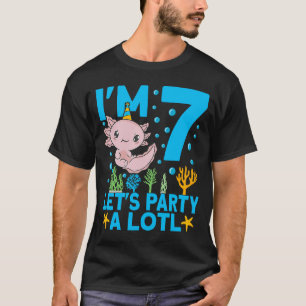 Camiseta Tengo 7 días en el fiesta Axolotl lindo 7 cumpleañ