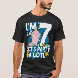 Camiseta Tengo 7 días en el fiesta Axolotl lindo 7 cumpleañ