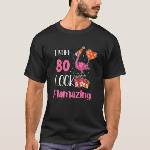 Camiseta Tengo 80 Años Flamante Flamingo 80