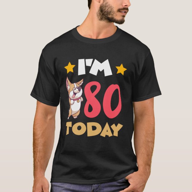 Camiseta Tengo 80 años hoy (Anverso)
