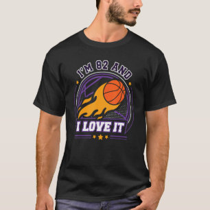 Camiseta Tengo 82 años y me encanta el baloncesto 82 cumple