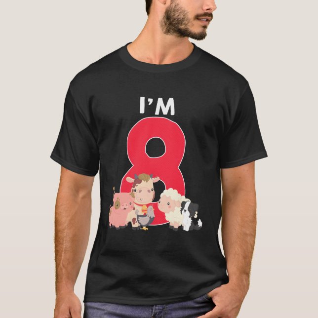 Camiseta Tengo 8 Animales Granjeros (Anverso)
