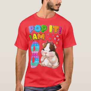 Camiseta Tengo 8 años, 8 años, Chicas de cerdo de Guinea po