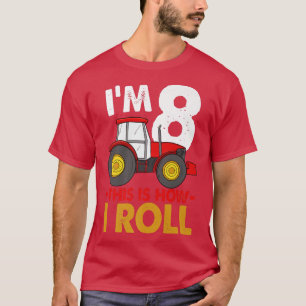 Camiseta Tengo 8 años Así es como ruedo Camión Cumpleaños D