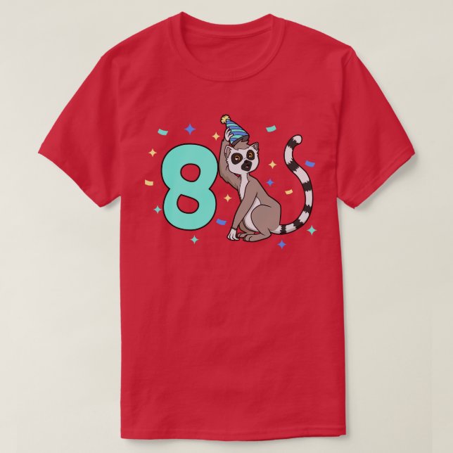 Camiseta Tengo 8 años con hijos de lemódem, ocho años (Diseño del anverso)