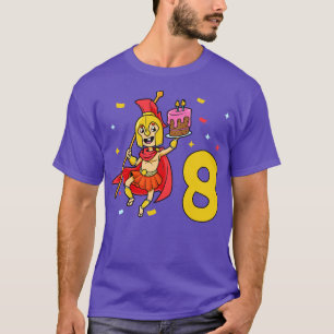 Camiseta Tengo 8 años con niños espartanos de 8 años