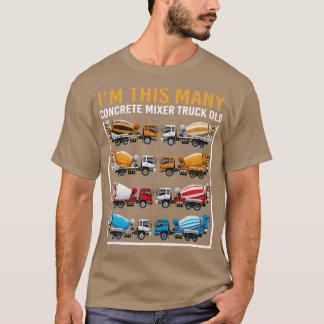 Camiseta Tengo 8 años Im This Many Concrete Mixer Truck 8B