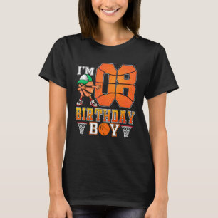 Camiseta Tengo 8 años, niño de cumpleaños, básquetbol