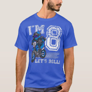 Camiseta Tengo 8 años vamos a correr Motocross de la bicicl